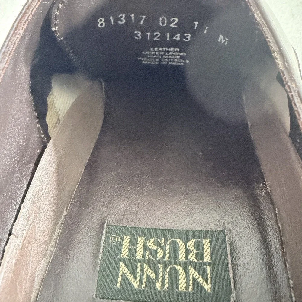 Nunn Bush Mens Dark Brown Leather‎ Lace Up Oxford Cap Toe Dress Shoes Size 11 M